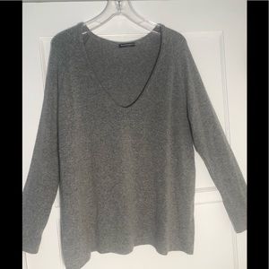 Brandy Melville v-neck grey sweater